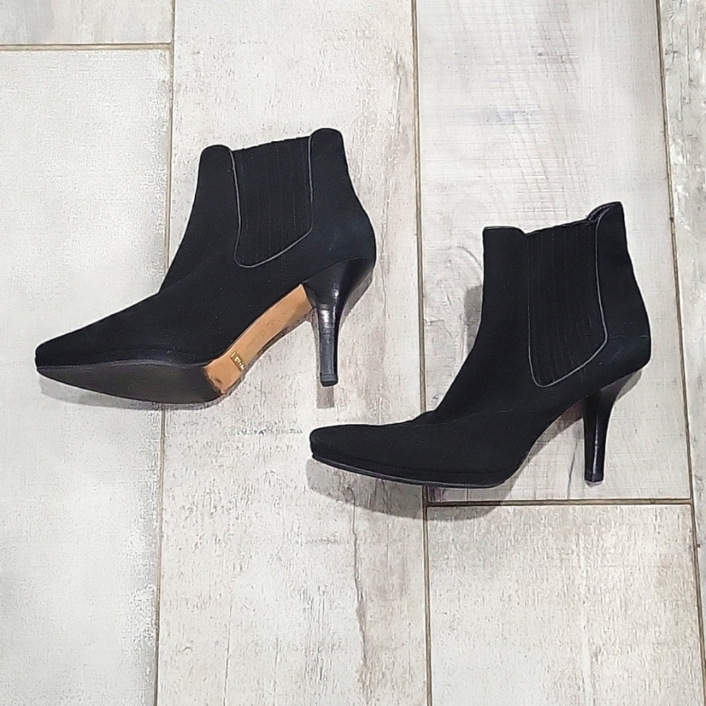 Cole haan black leather bootie size 9.5 5 # 3 s